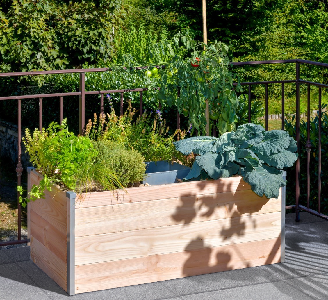 Keyhole garden terrasse