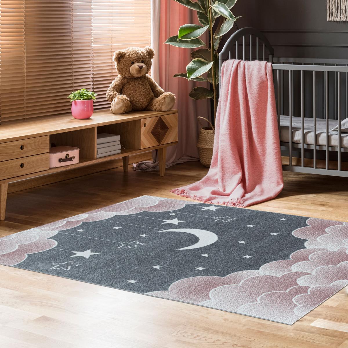 Tapis enfant 120x170 rose