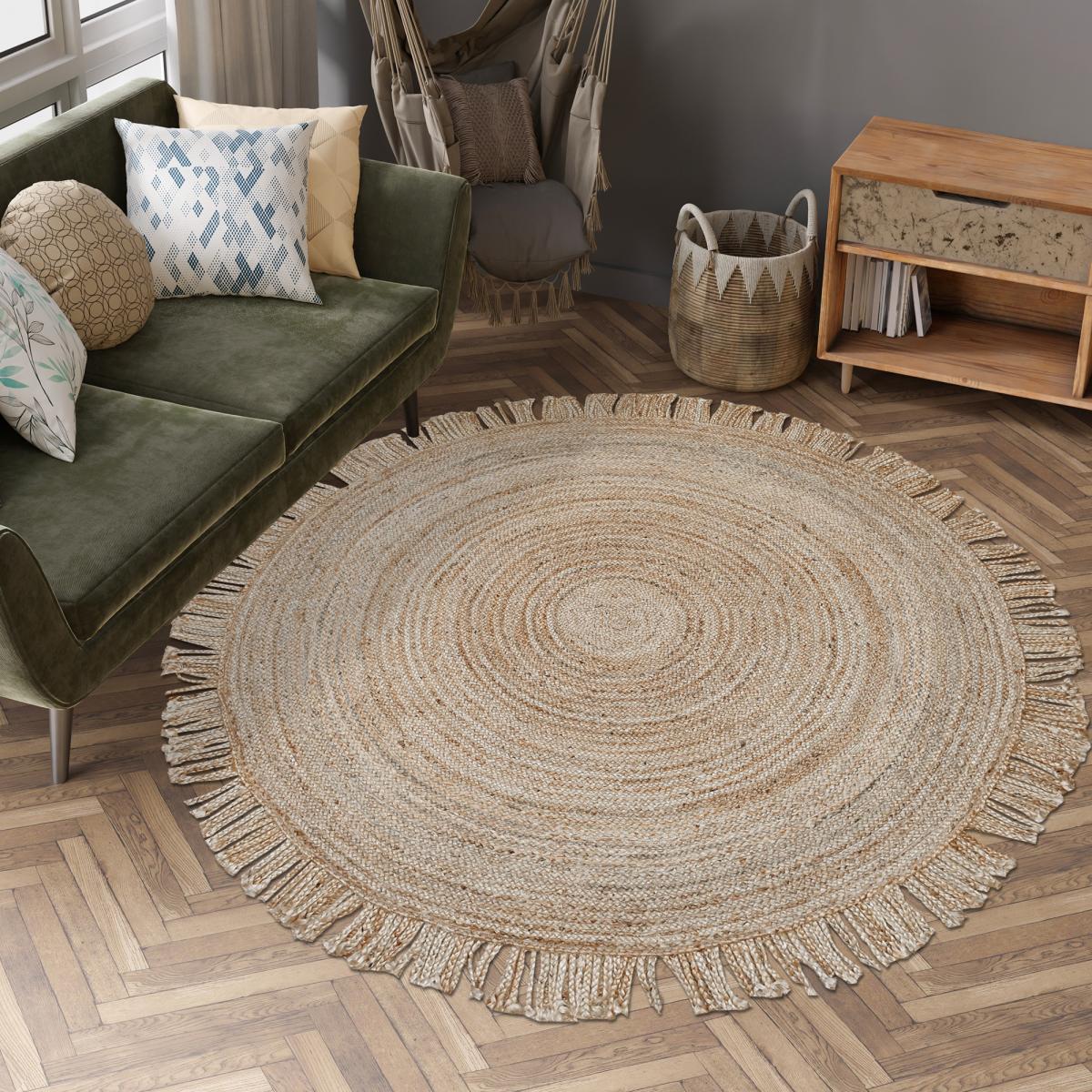 Tapis rond 120x120 rond beige