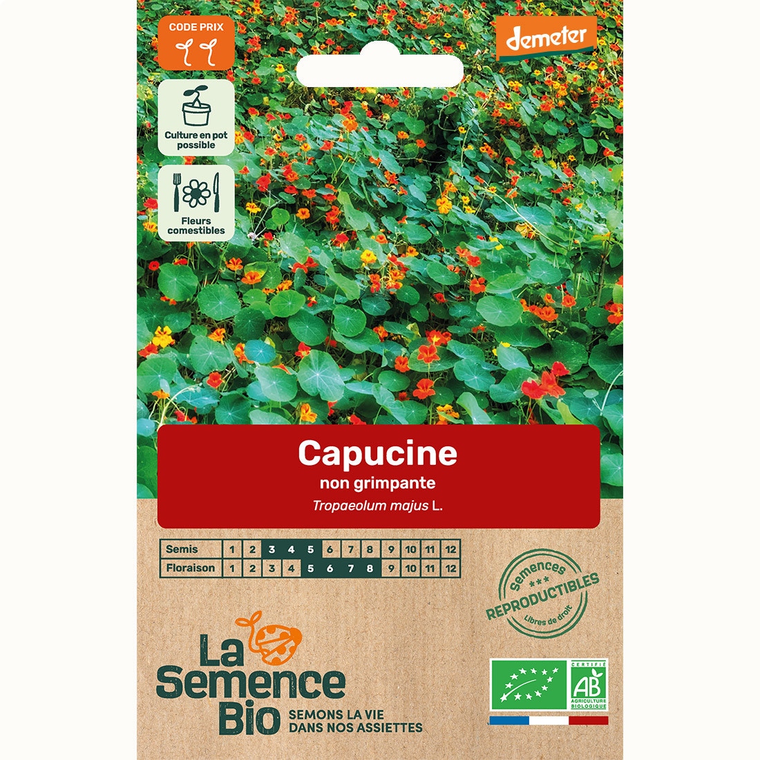 Capucine nasturtium bio