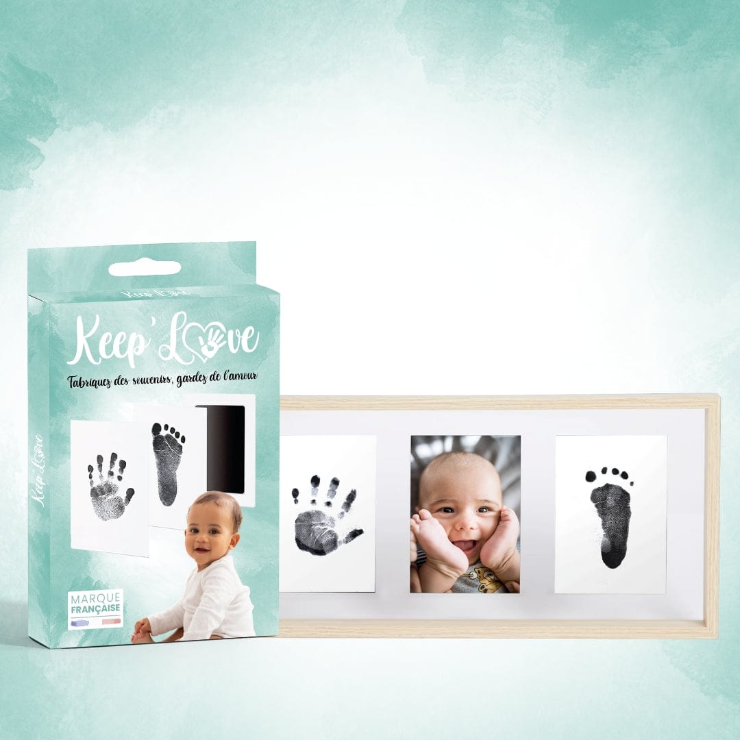 Kit empreintes bébé + cadre trio love