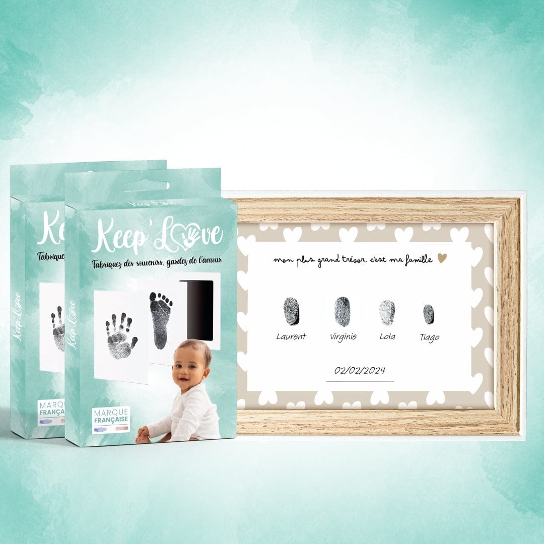 Coffret kit empreintes famille cadre