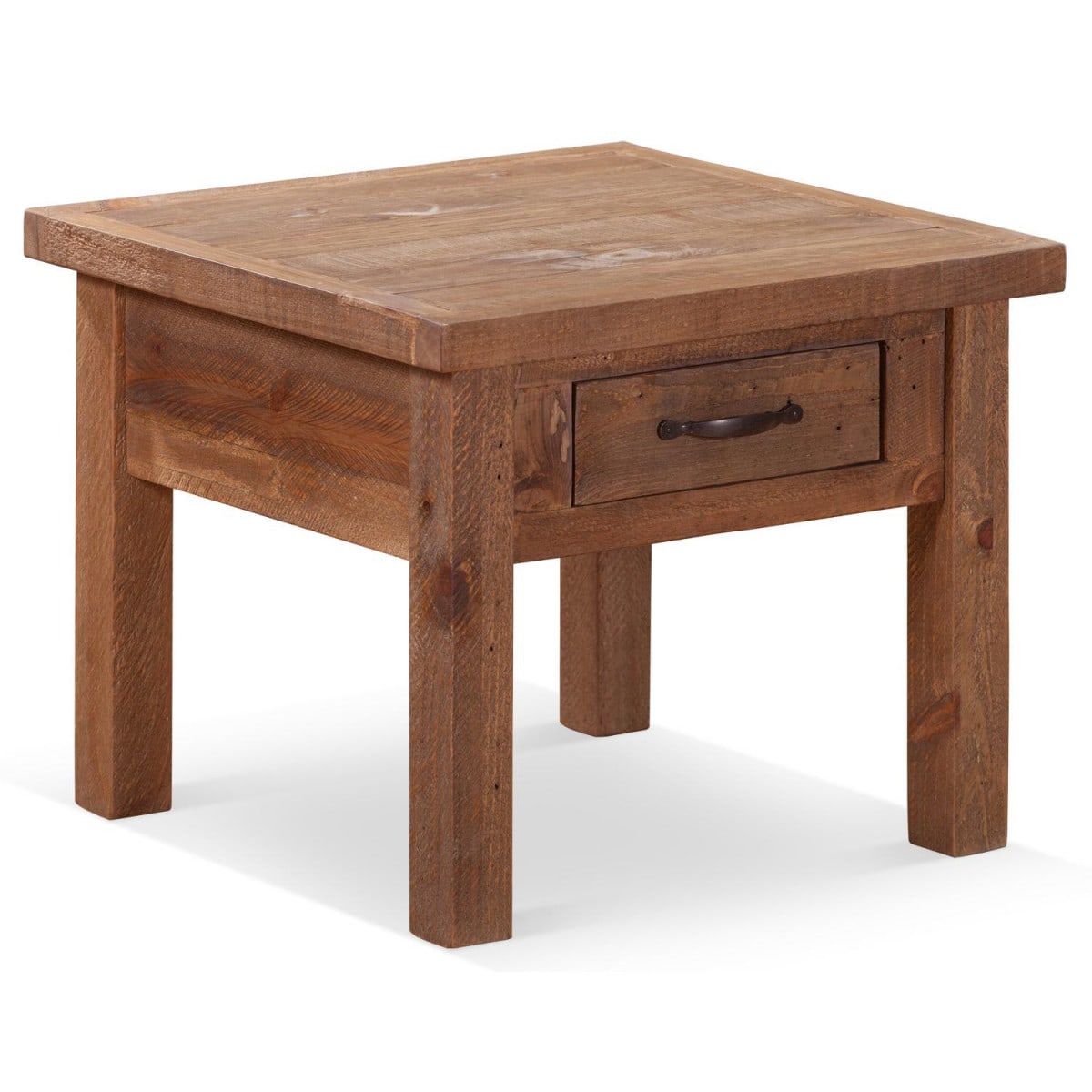 Table de chevet 1 tiroir bois marron 60x