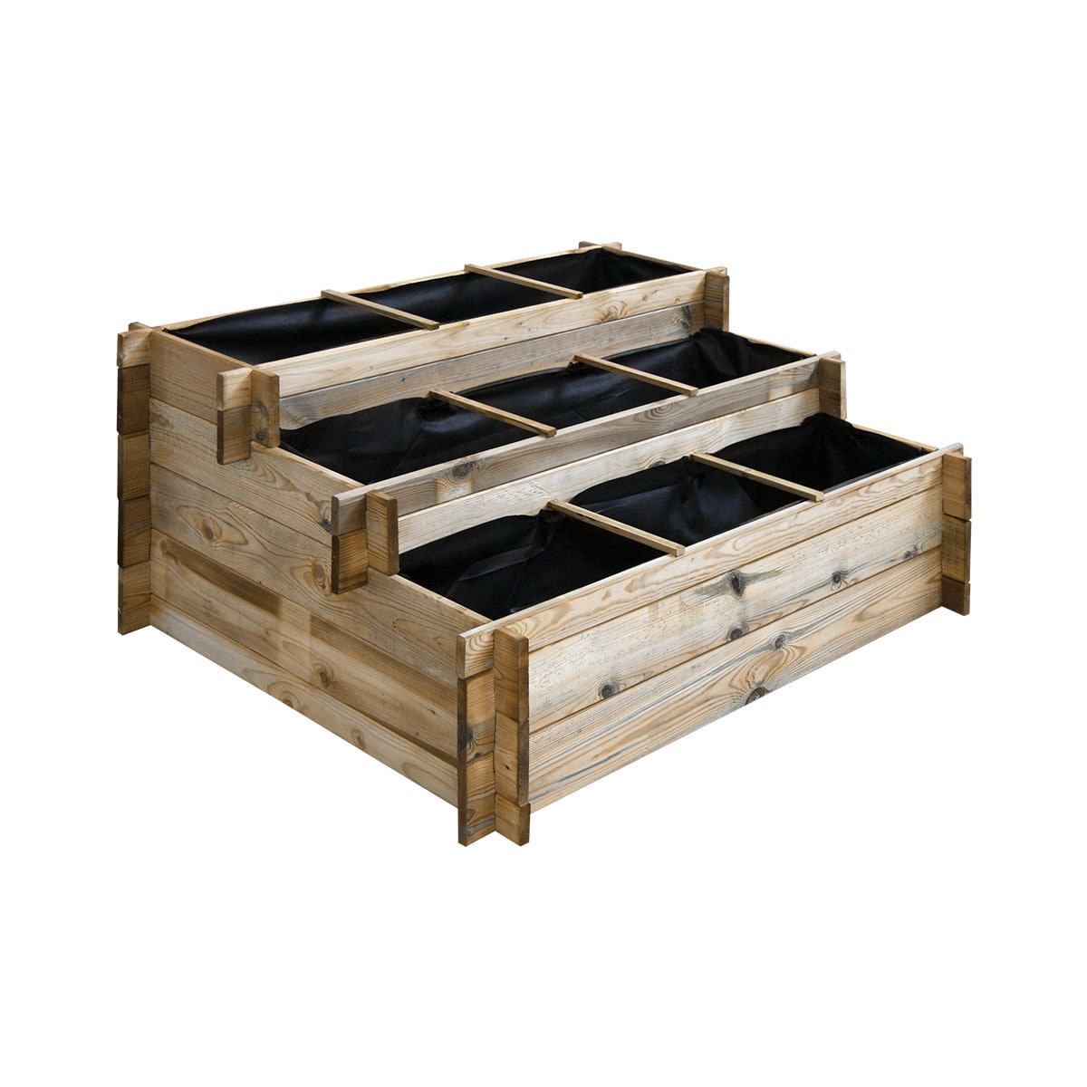 Carré potager en bois à étages