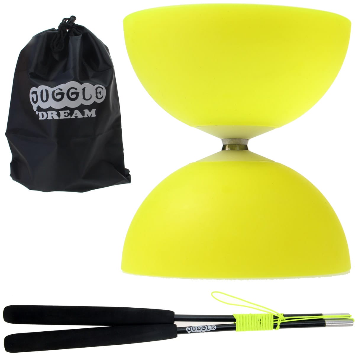 Kit diabolo comet jaune + baguettes supe