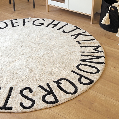 Tapis enfant 150 cm round abc lorena can