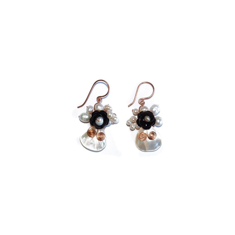 Boucles d'oreilles laiton coquillage