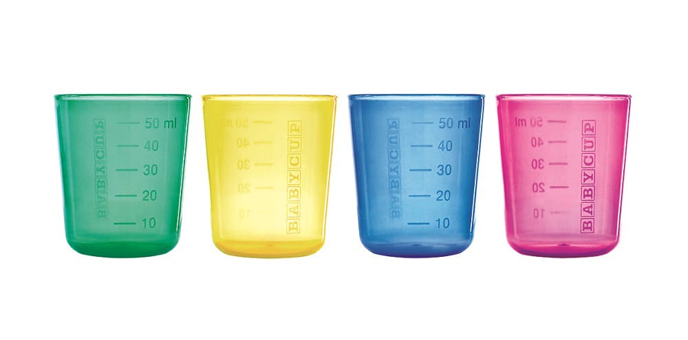 Lot de 4 mini-tasses graduées babycup