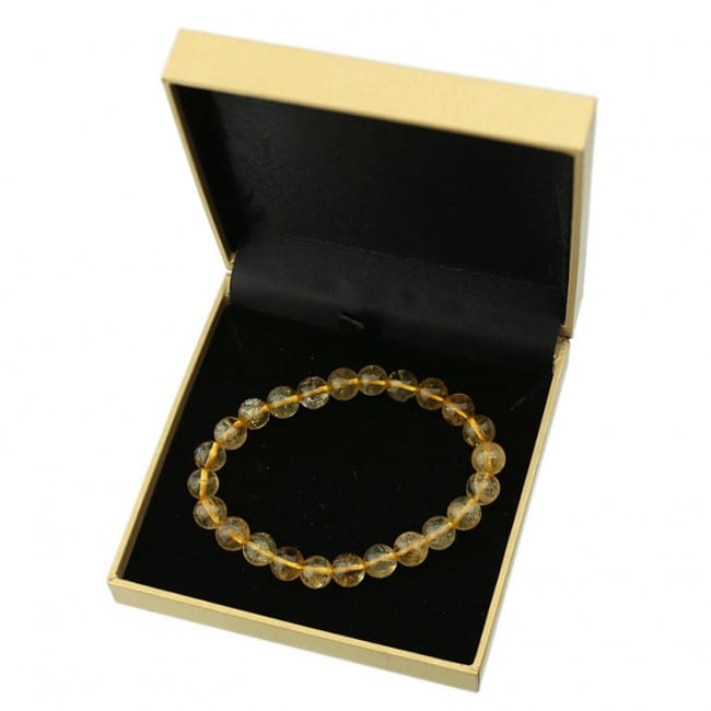 Bracelet perles de citrine