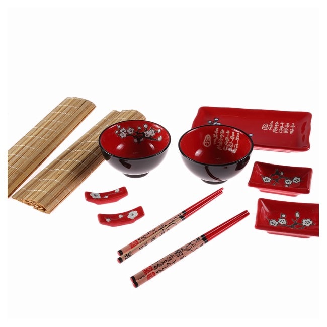 Coffret repas japonais rouge