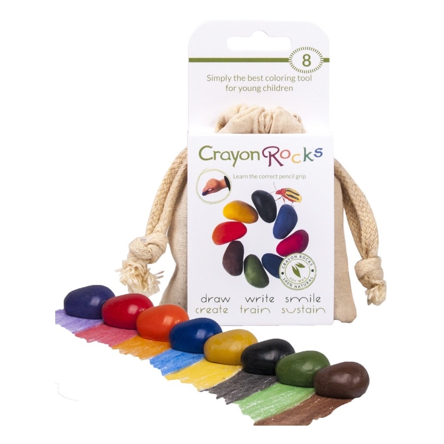 8 cailloux crayons sachet ecru crayon ro