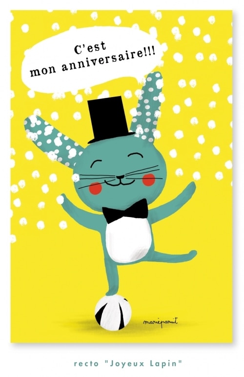 Cartes d'invitation - lapin - lot de 8