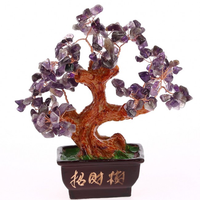 Arbre traditionnel en amethyste