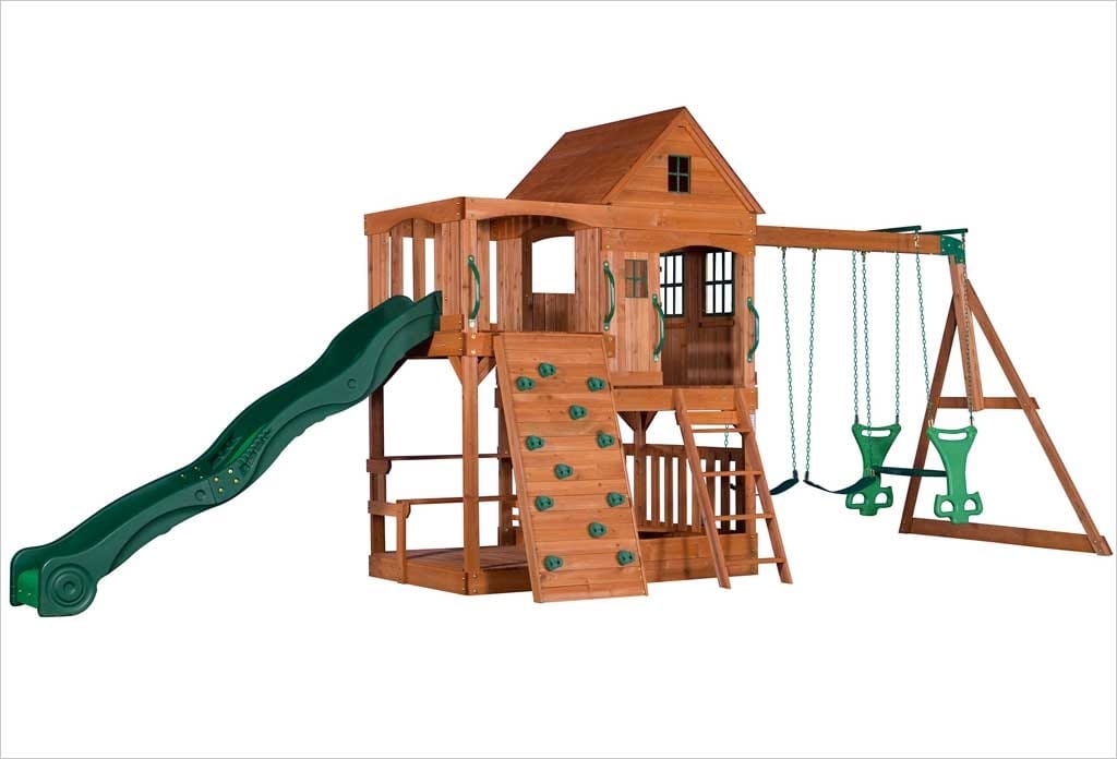 Aire de jeux en bois enfant hill crest