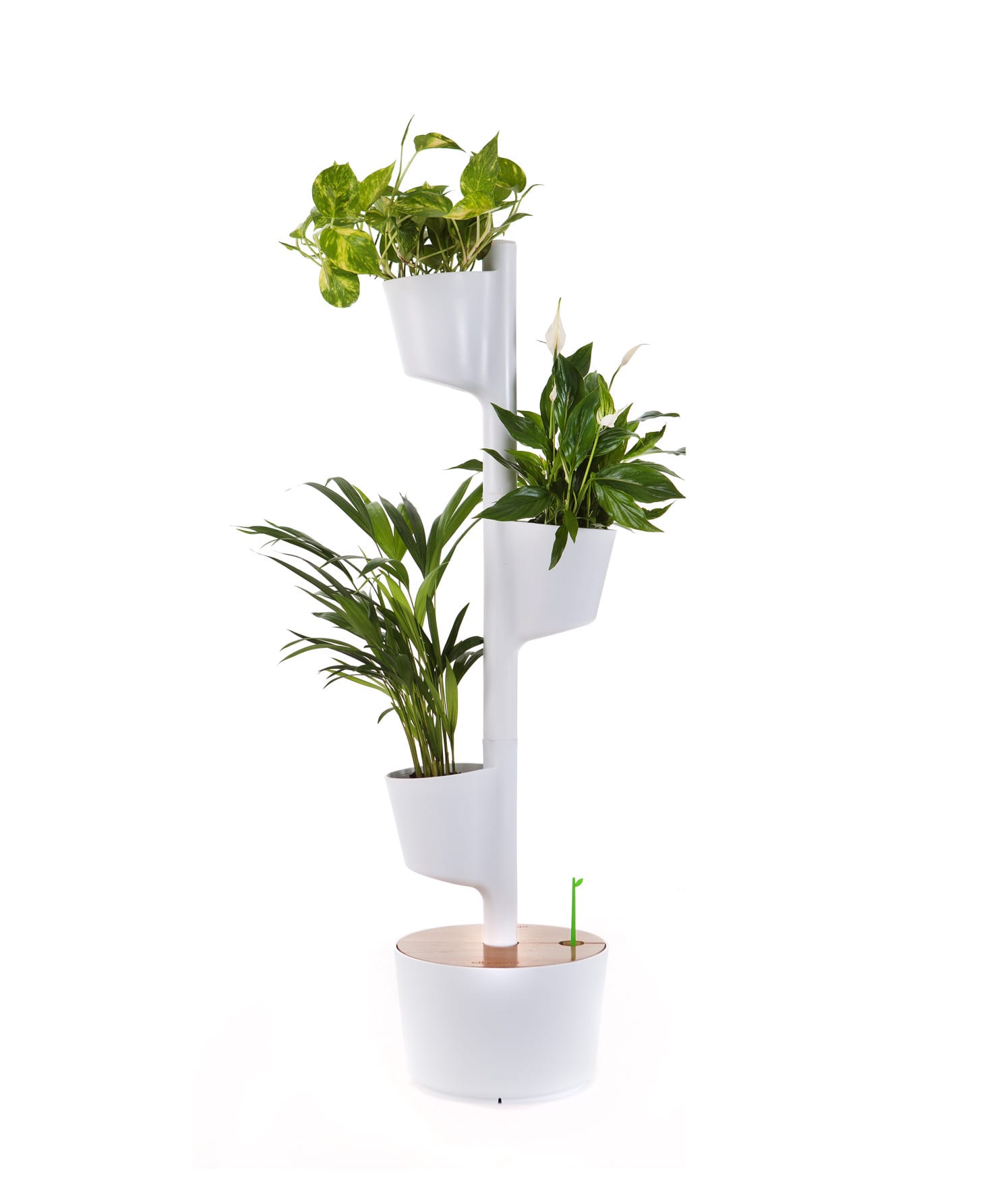 Jardinière verticale, 3 pots blanc