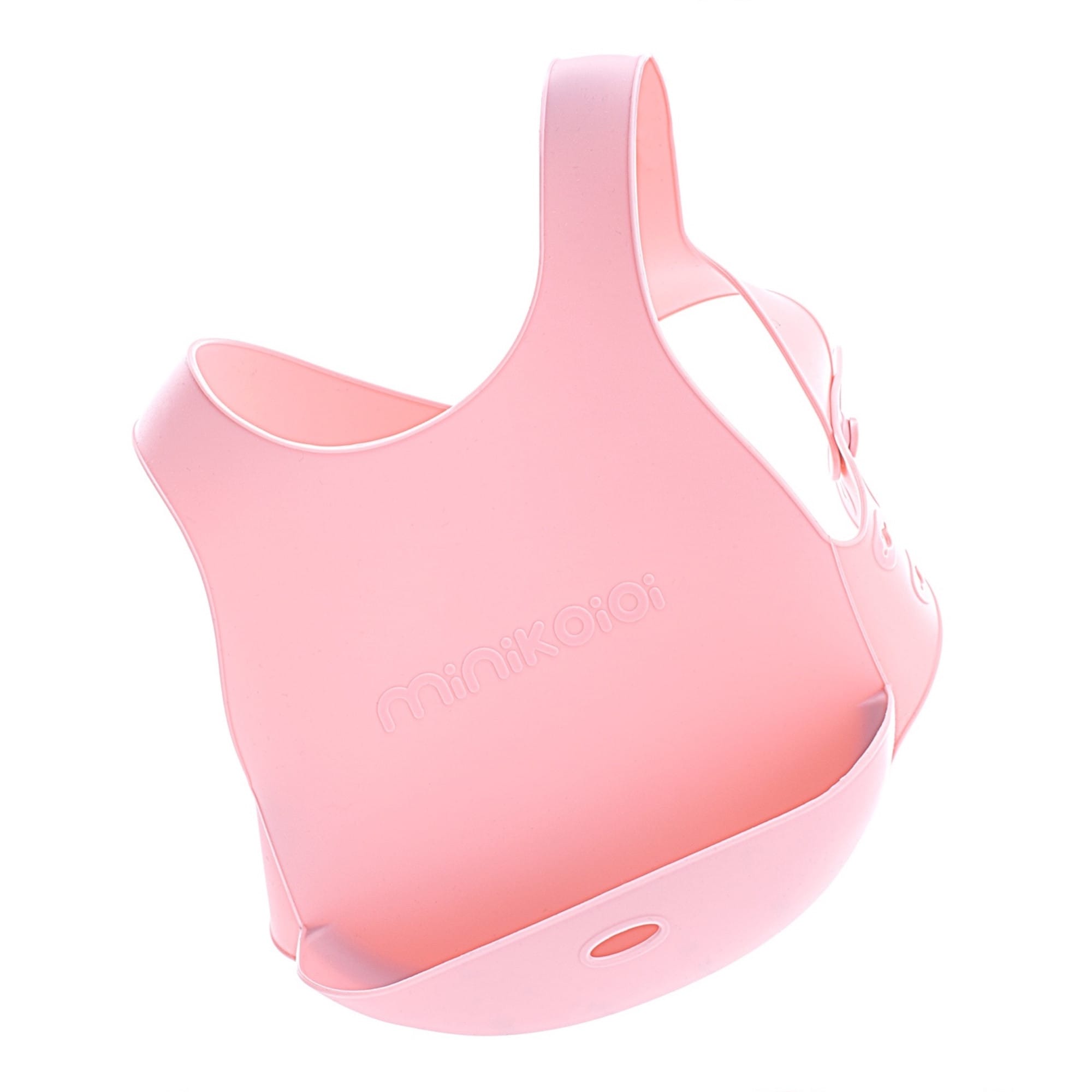 Bavoir récupérateur en silicone rose 6