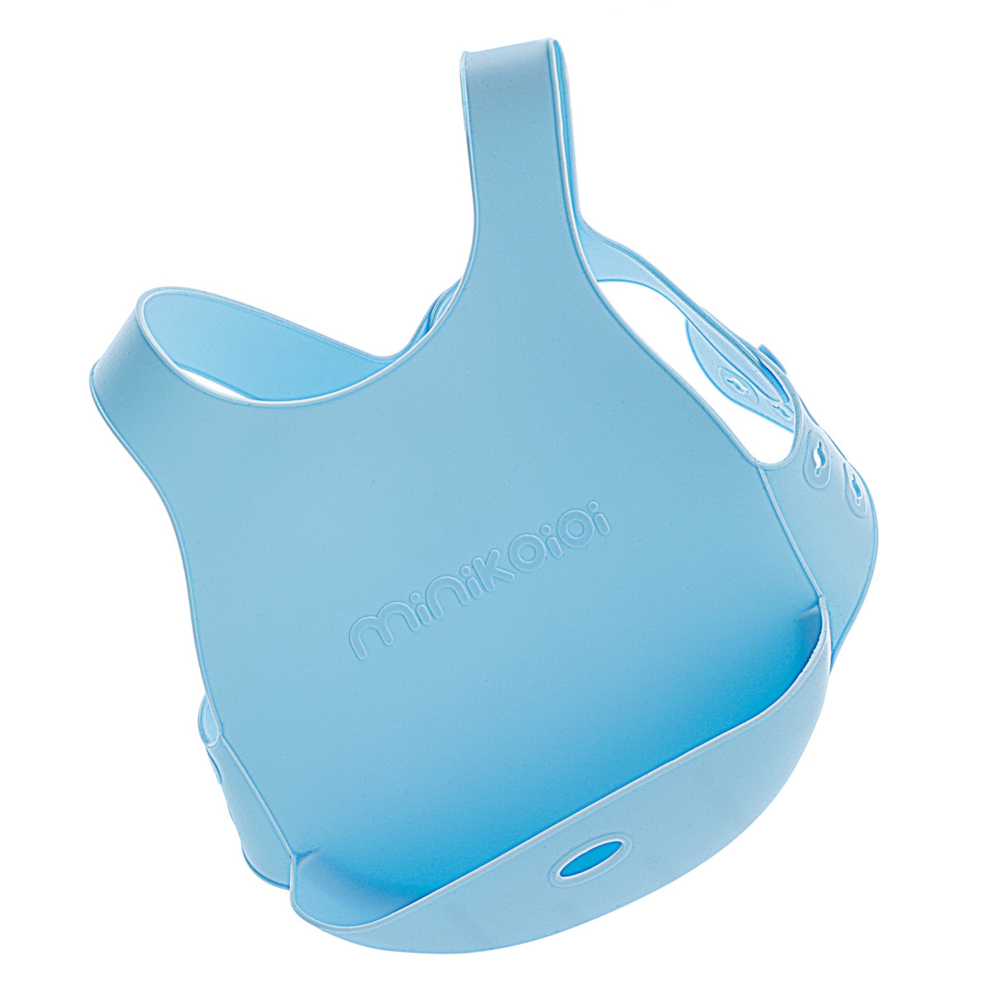 Bavoir récupérateur en silicone bleu 6