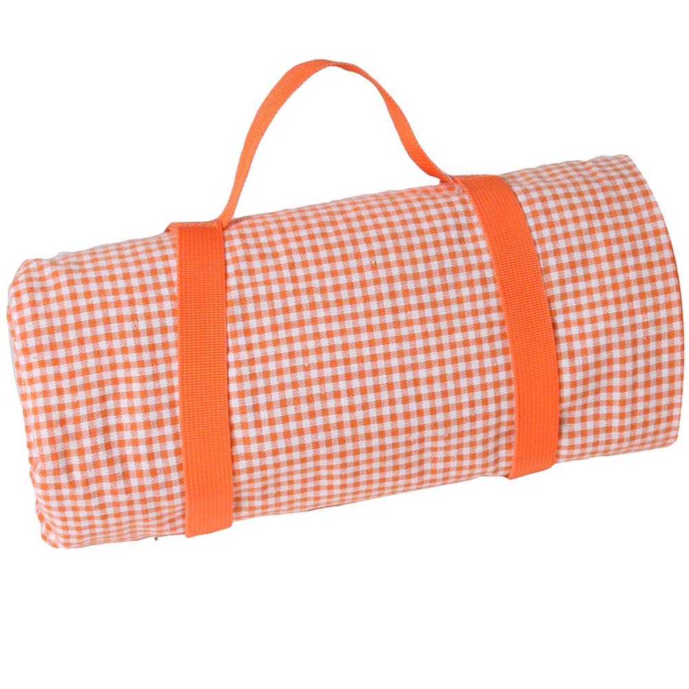 Nappe pique-nique vichy orange 280x140cm | Nature & Découvertes