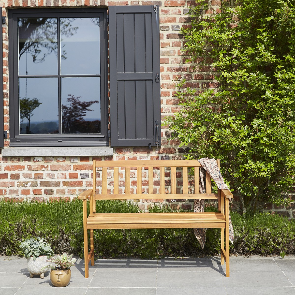 Banc en bois d'acacia 120