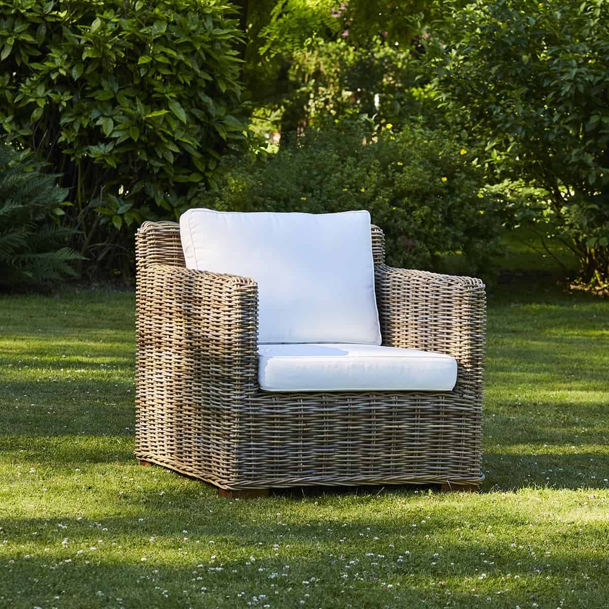 Fauteuil de jardin en kubu naturel