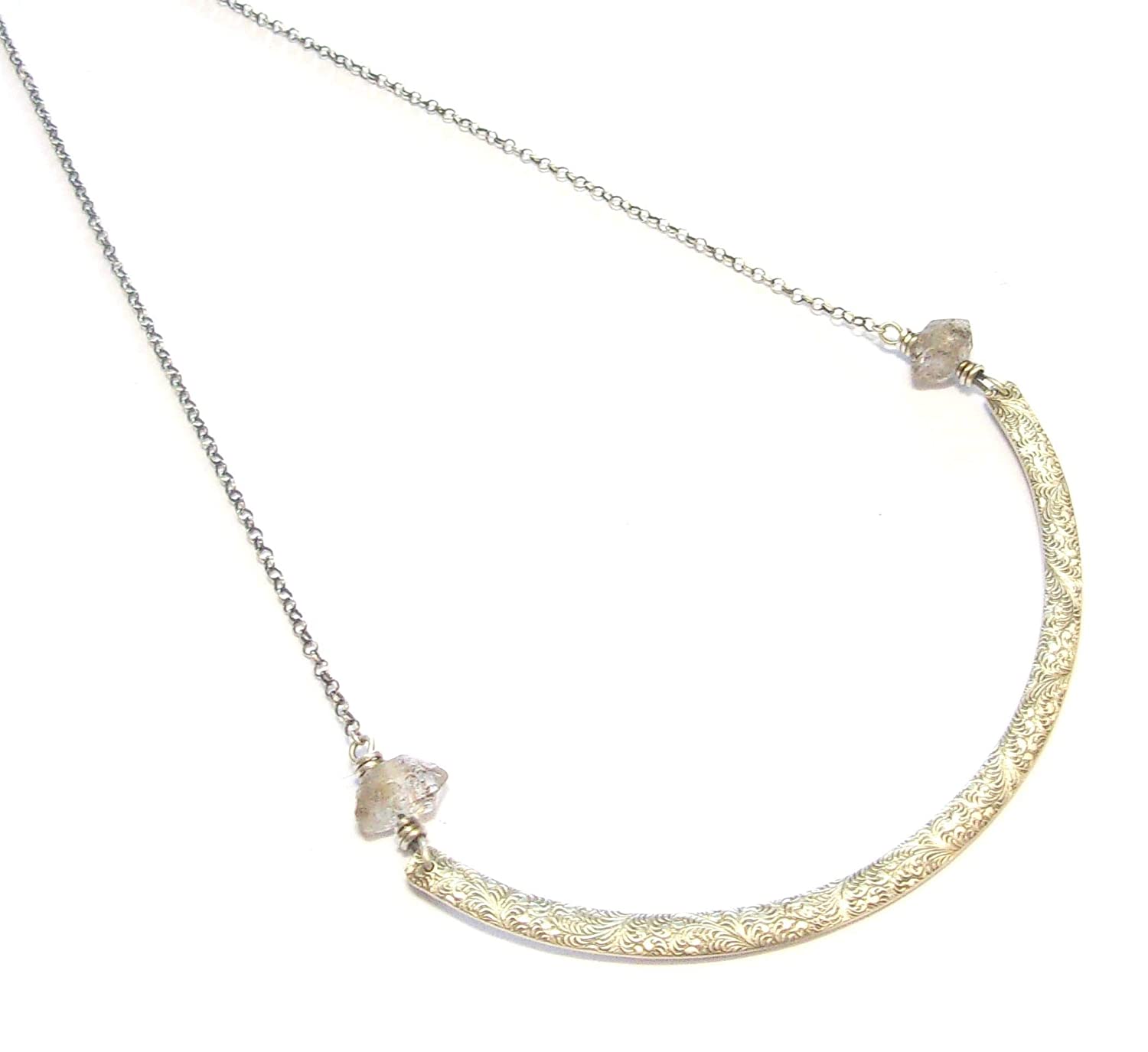 Collier quartz diamant 