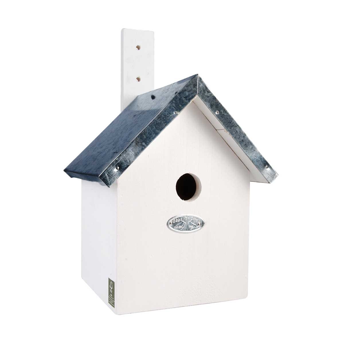 Nichoir blanc pour oiseaux mesange