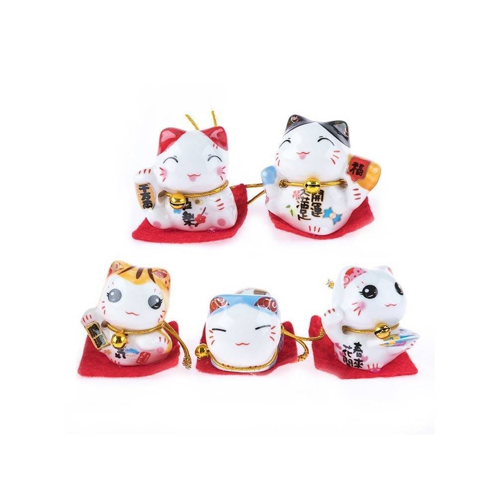 Coffret 5 figurines maneki neko