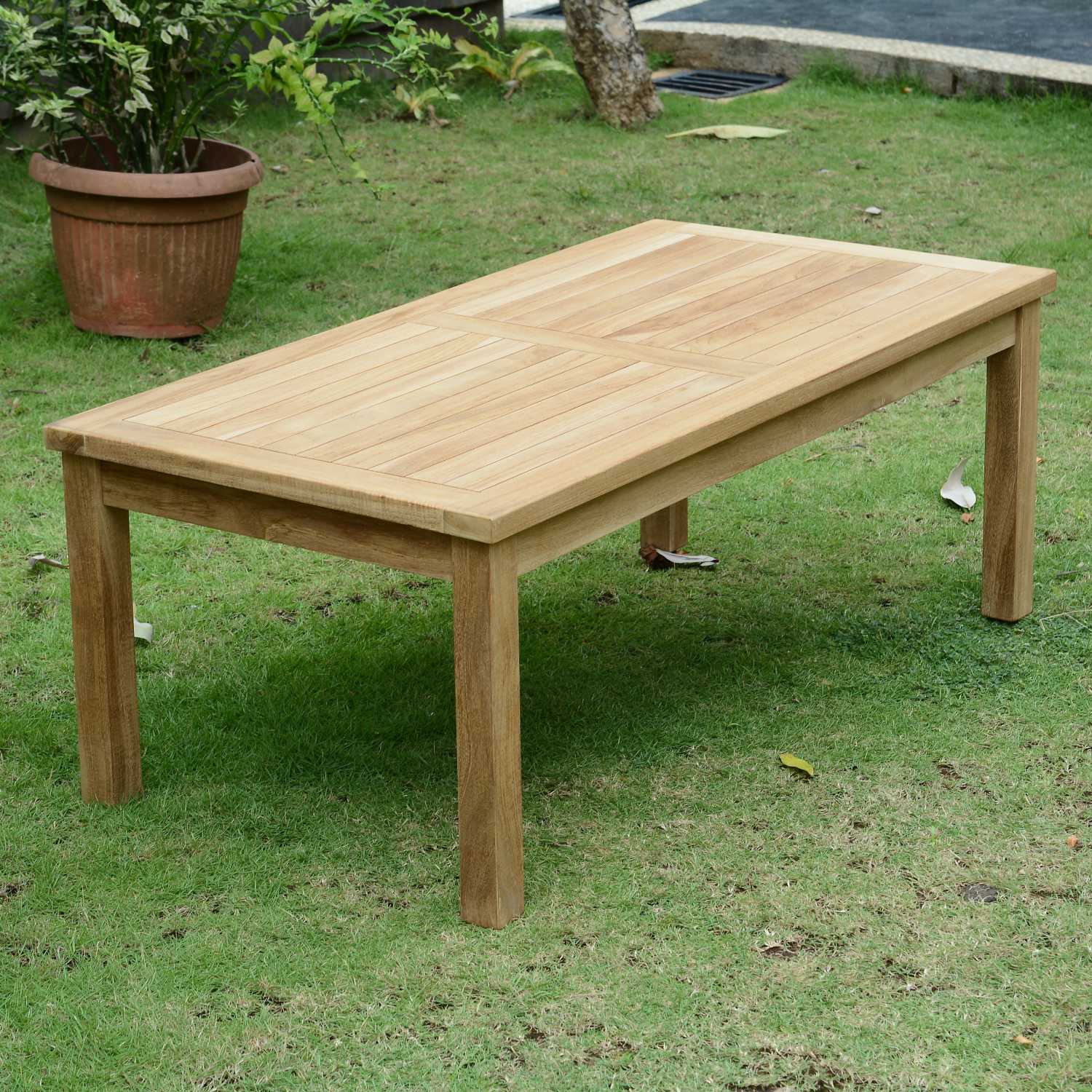 Table basse teck coffee 120 x 60 cm