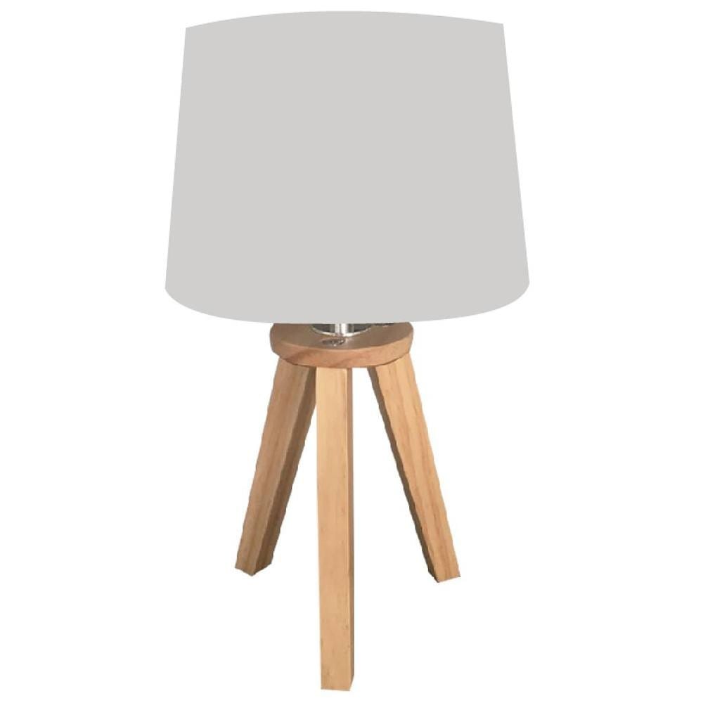 Lampe scandinave 3 pieds en bois gris