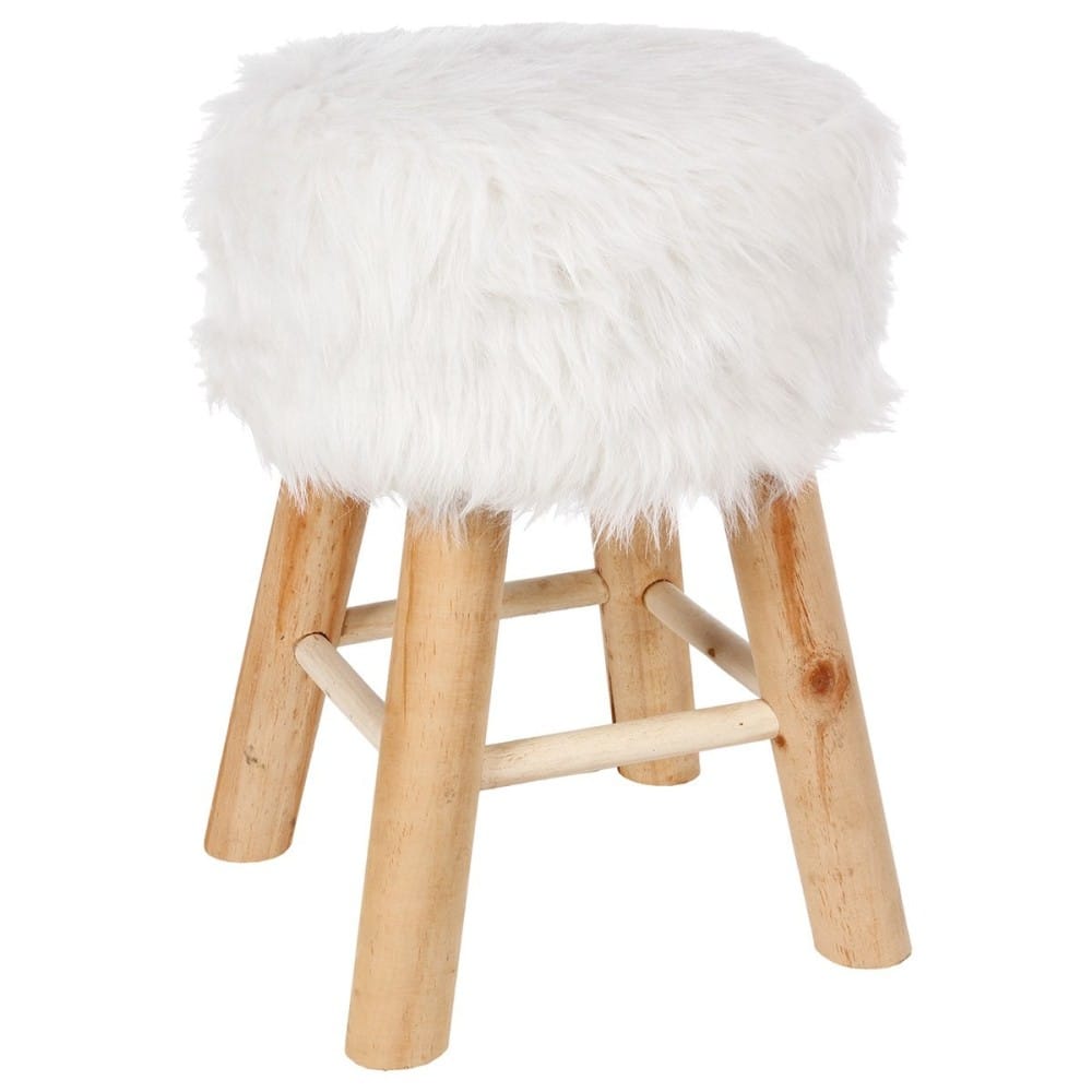 Tabouret blanc instinct naturel