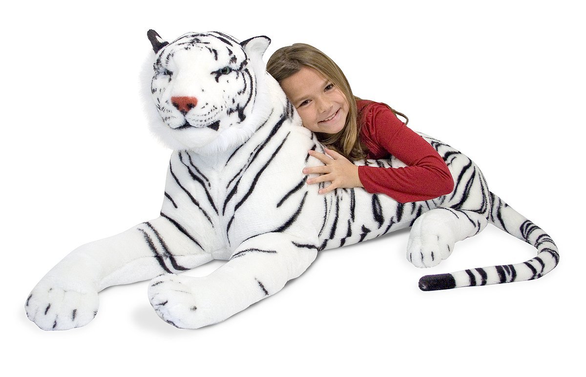 peluche géante tigre blanc