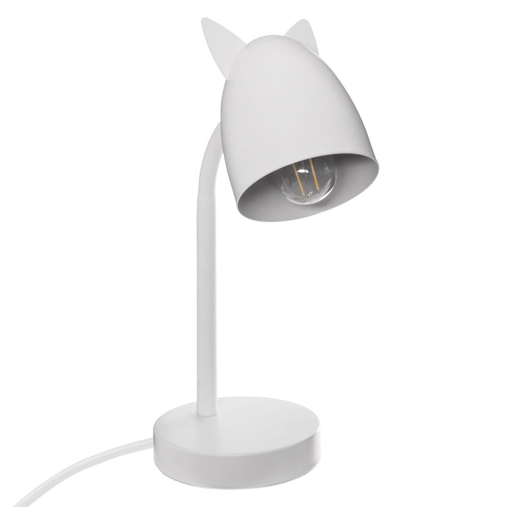 Lampe oreilles métal blanc