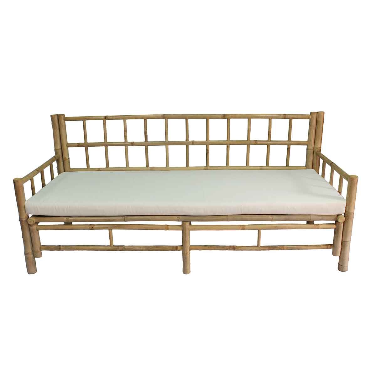 Banquette de jardin en bambou naturel a