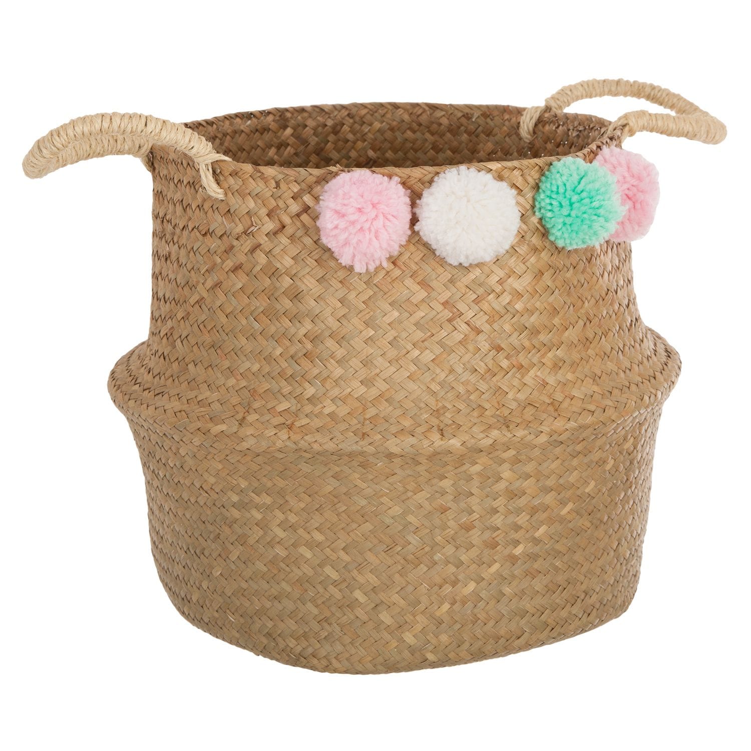 Panier de rangement enfant pompons - l.