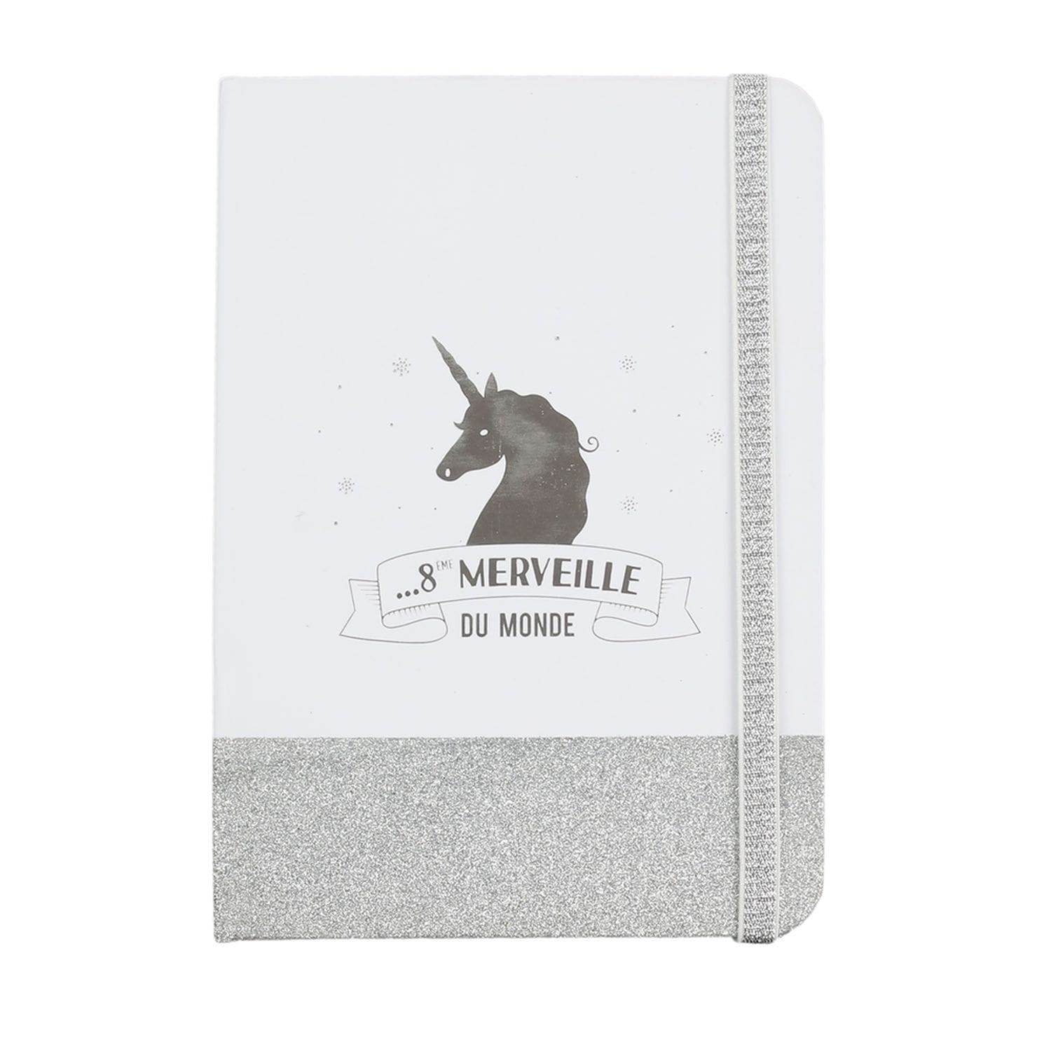 Carnet de notes à paillettes licorne -