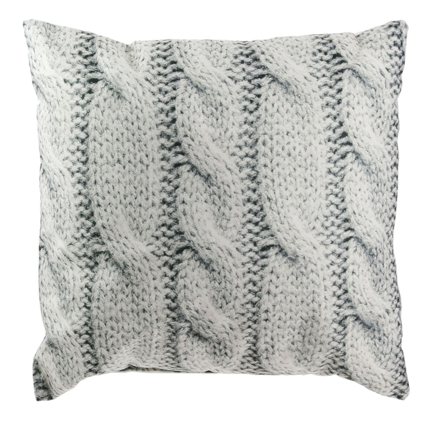 Coussin impression torsade tricot - l.