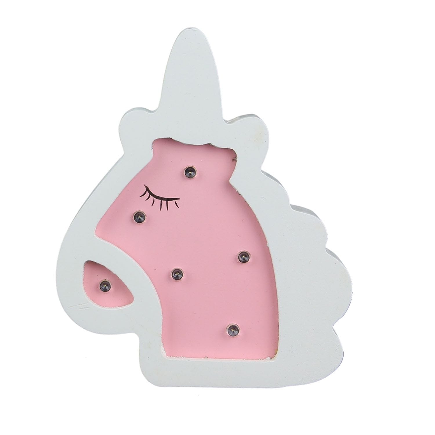 Lampe en bois enfant licorne - h. 13 cm