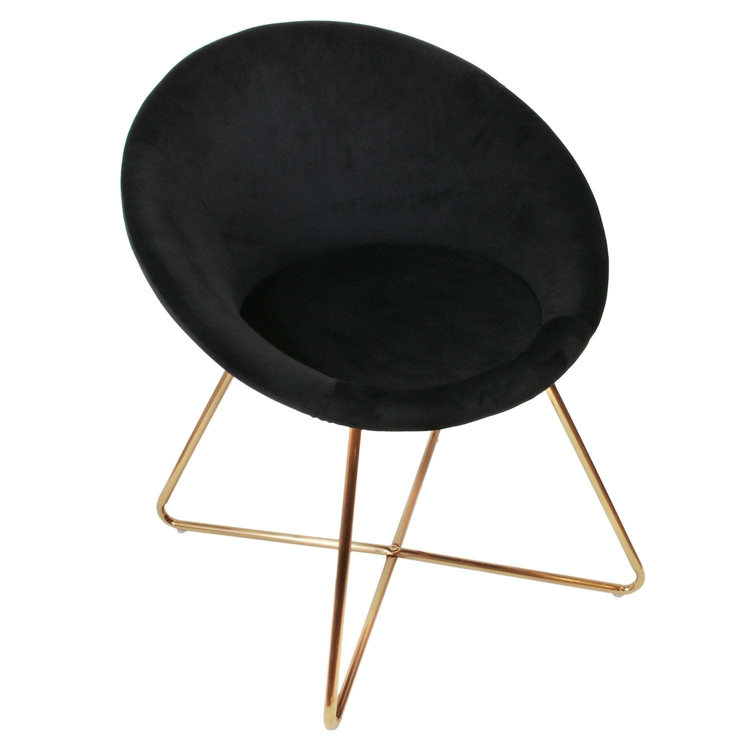 Fauteuil de salon en velours karl - noir