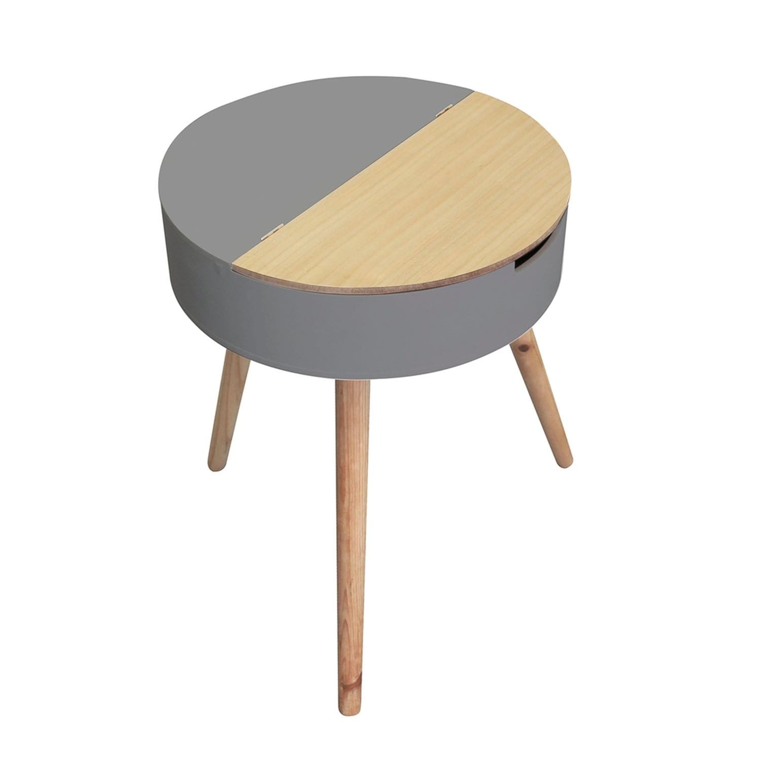 Table d'appoint coffre en mdf - diam. 45