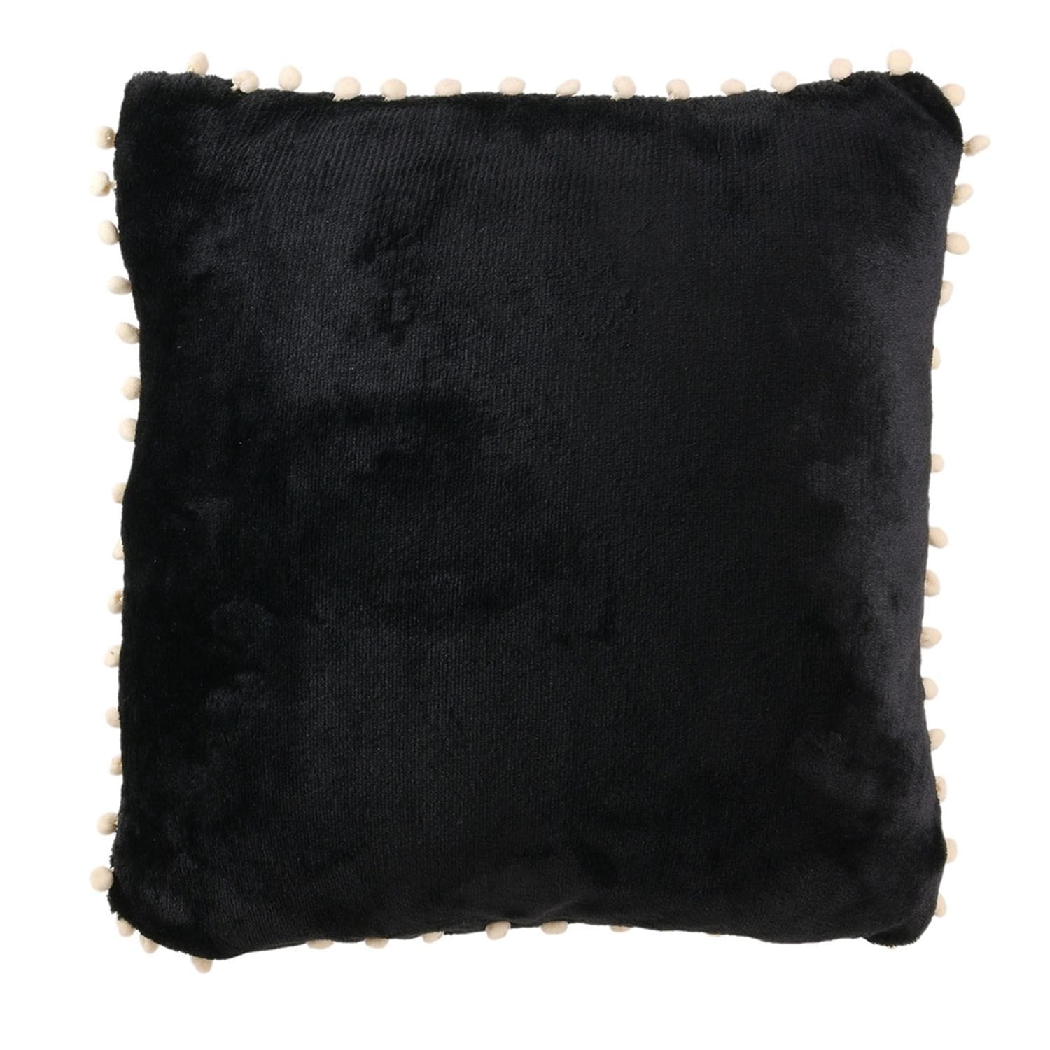 Coussin douceur pompons - l. 40 x l. 40