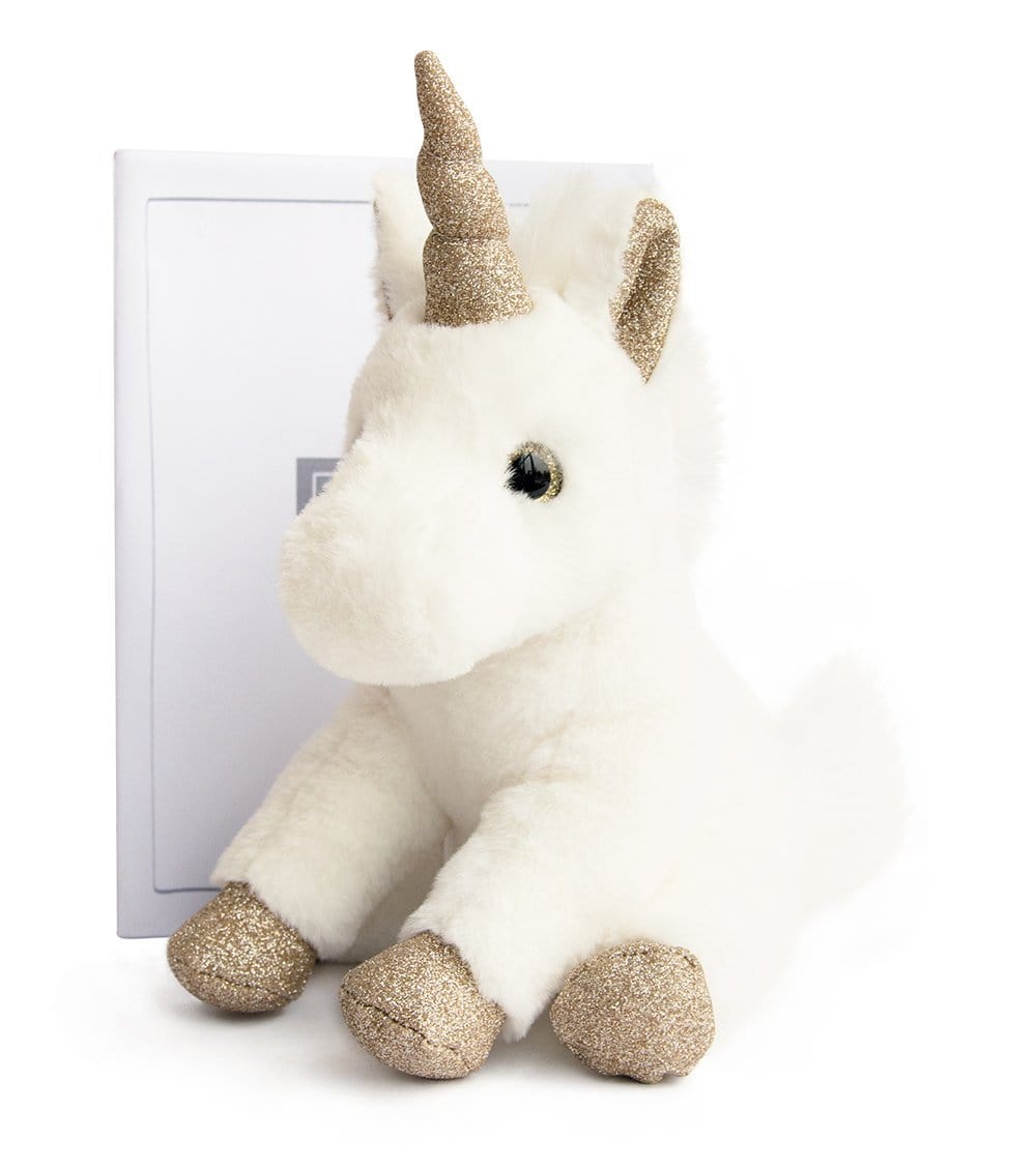 Peluche licorne or 23 cm