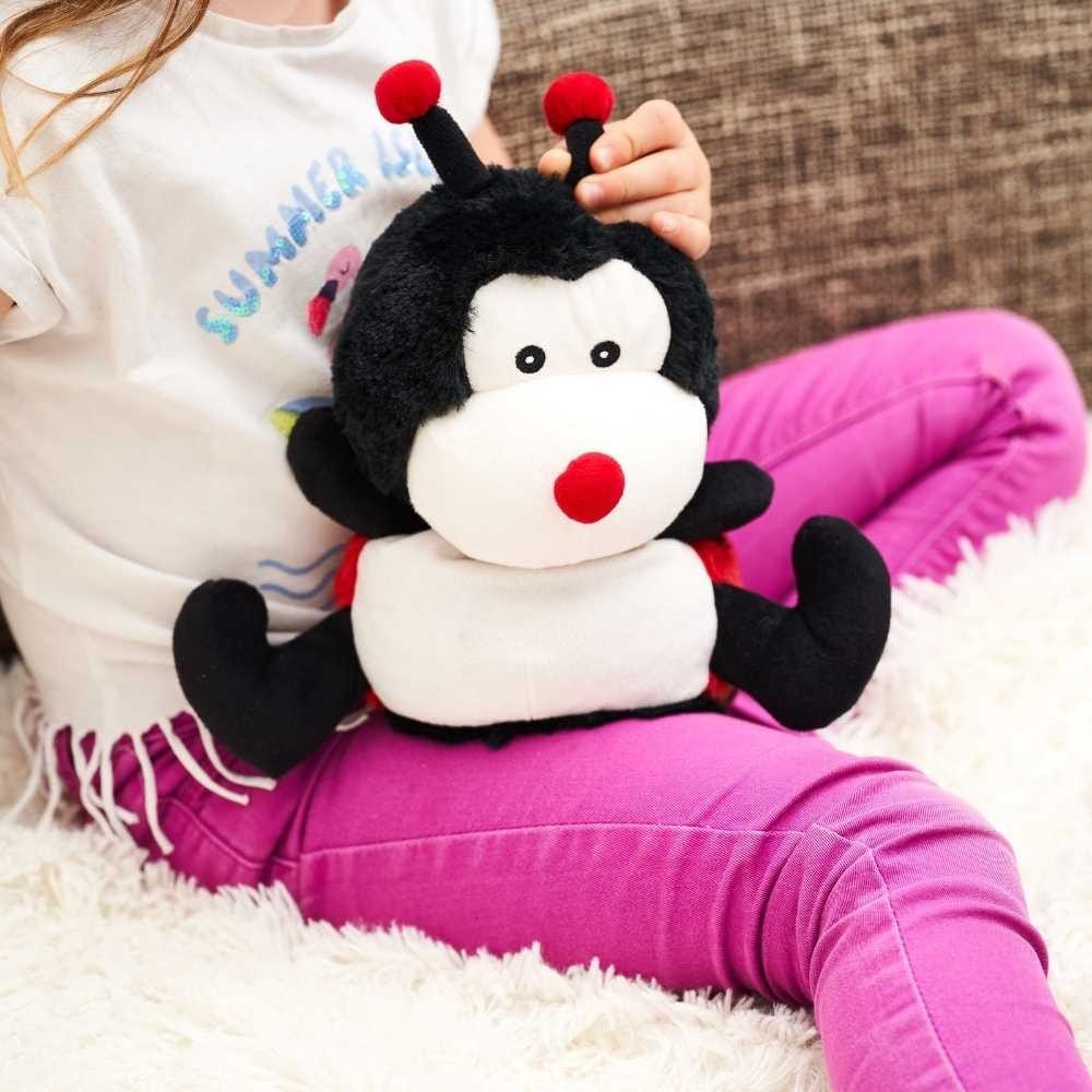 Bouillotte peluche coccinelle