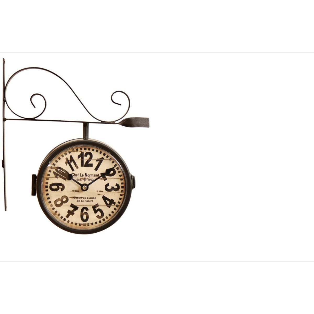 Horloge de gare ancienne double face