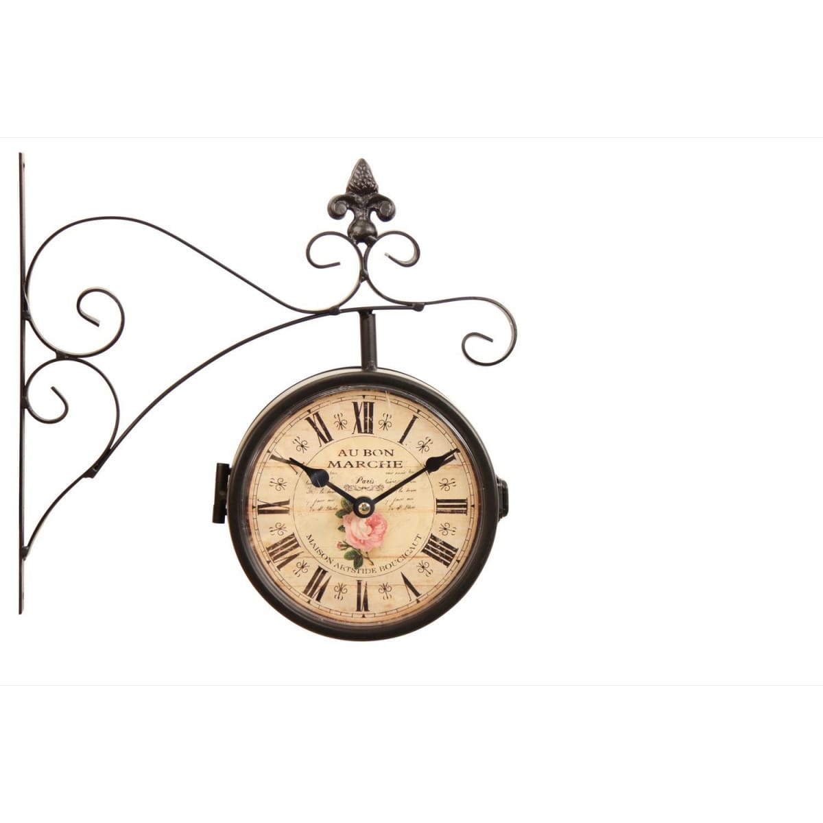 Horloge de gare ancienne double face au