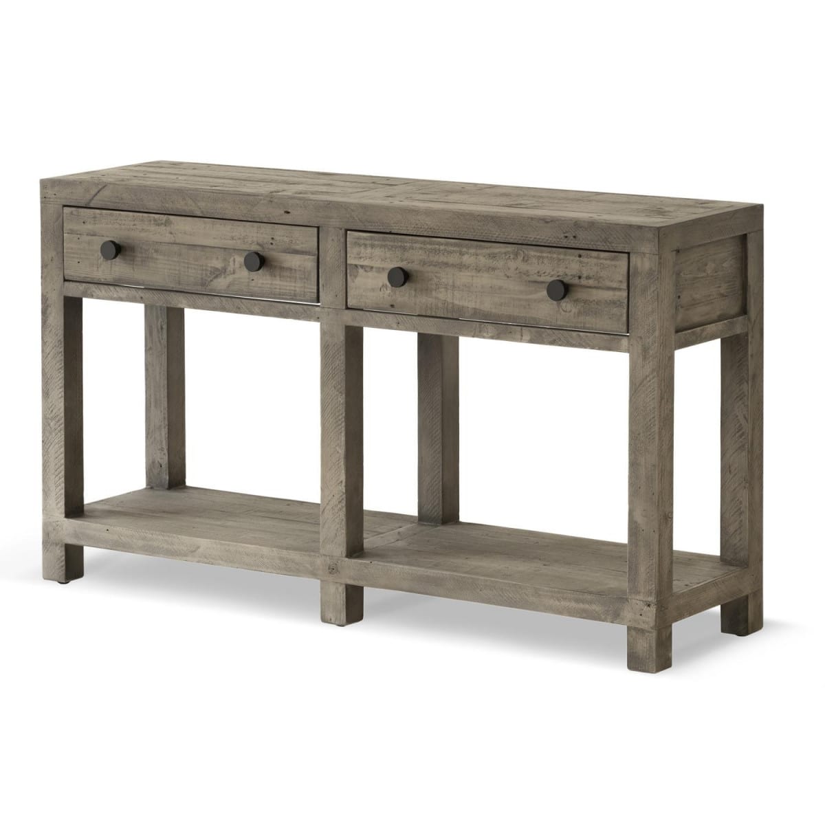 Console 2 tiroirs 140x38x80cm - bois - m