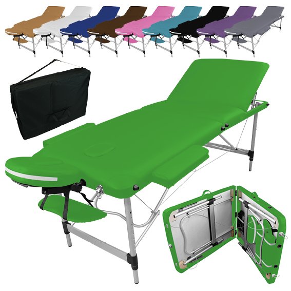 Table de massage 3z alu vert | Nature & Découvertes