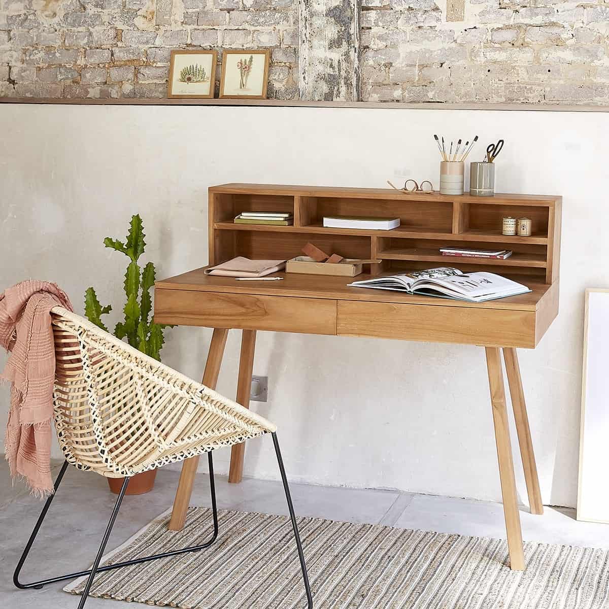 Bureau en bois de teck