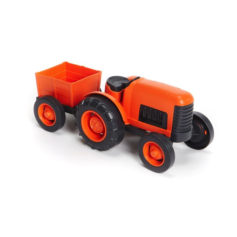 Green toys - tracteur orange