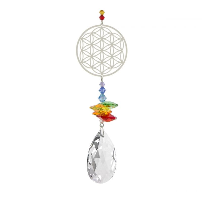 Cristal feng shui fleur de vie 12.50cm