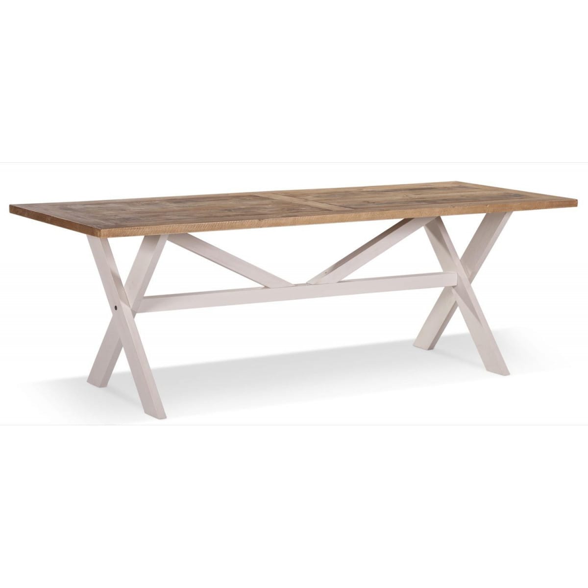 Table à manger bois blanc césuré 234x93.